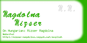 magdolna mizser business card